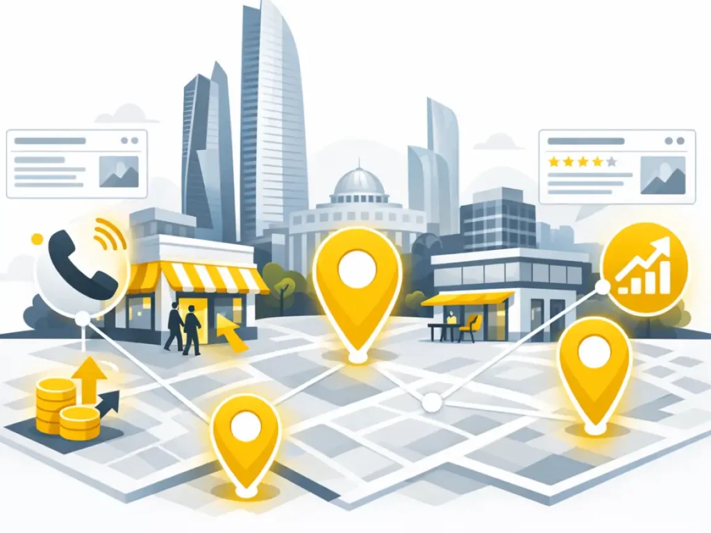 Local SEO Services in Abu Dhabi driving phone calls, foot traffic, and revenue through Google Maps visibility.